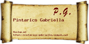 Pintarics Gabriella névjegykártya